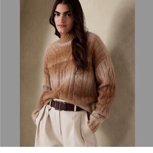Banana Republic Celeste Soft Ombre Mock Neck Sweater